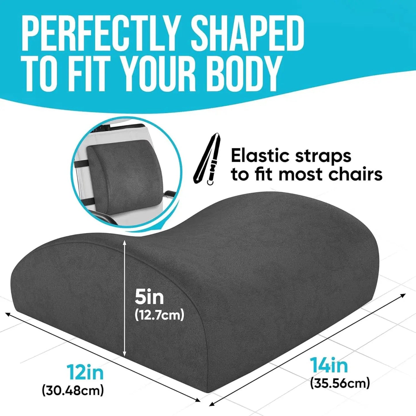 Memory Foam Lumbar Support Seat Cushion For Office Chair from PriceLows™