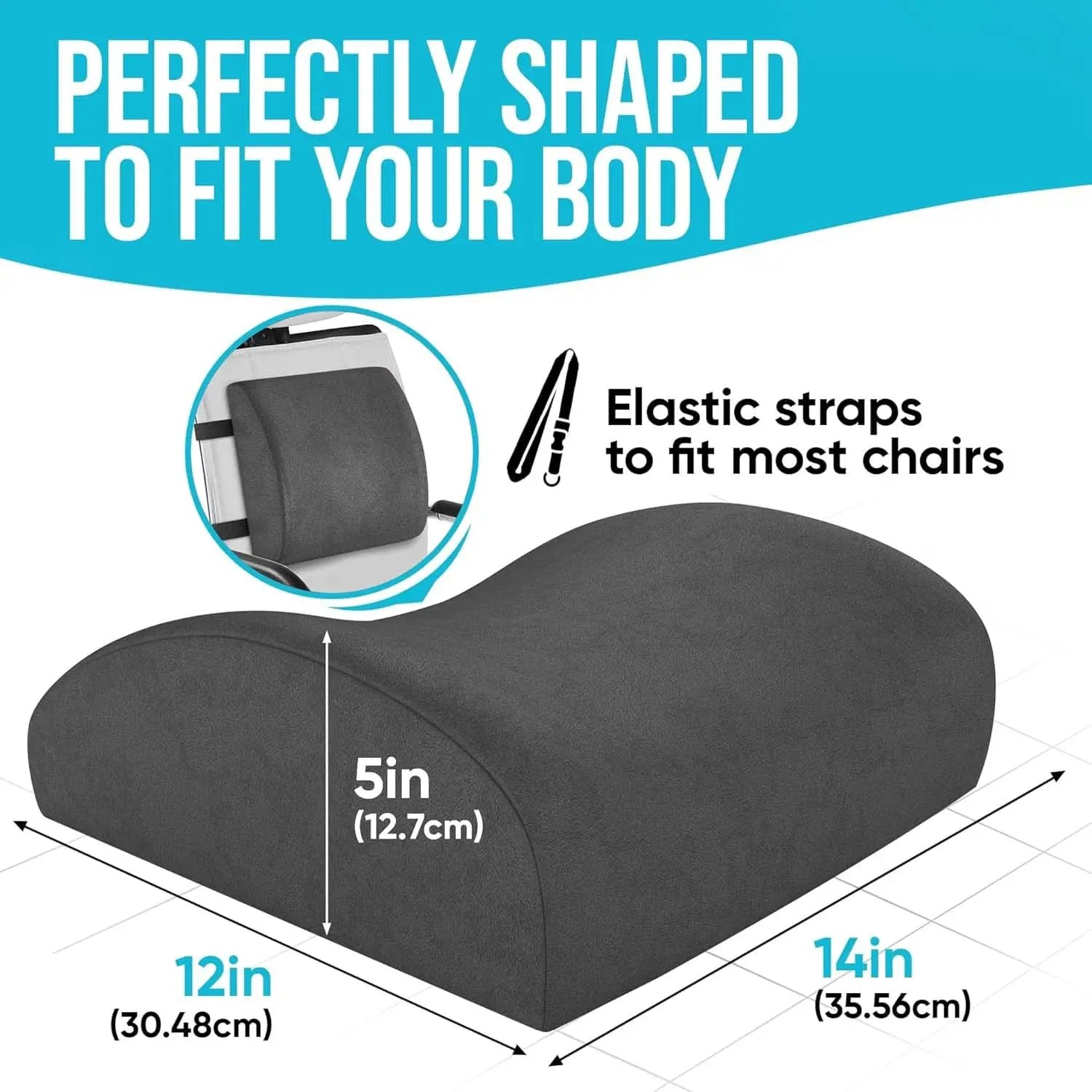 Memory Foam Lumbar Support Seat Cushion For Office Chair from PriceLows™