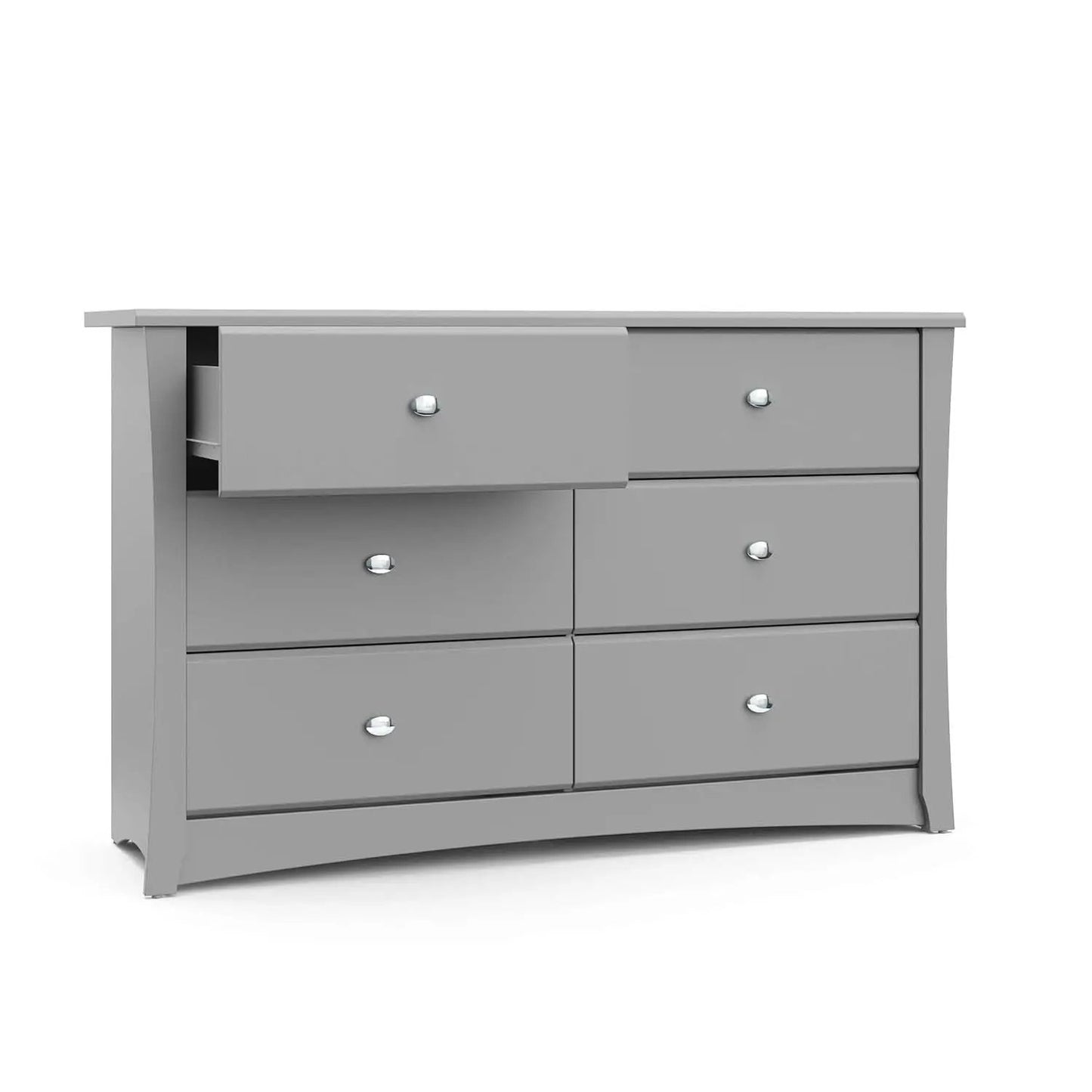 Crescent 6 Drawer Dresser Pebble Gray Nursery Organizer from PriceLows™