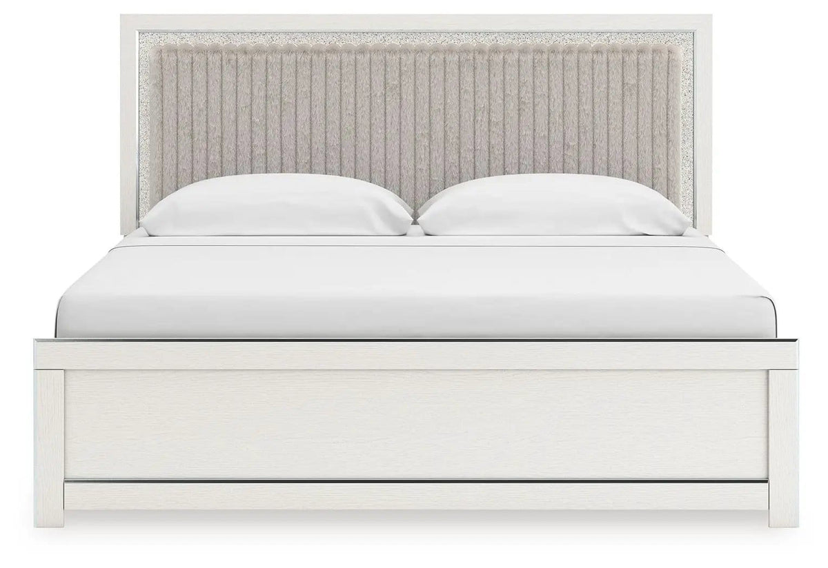 Zuraleus Upholstered Panel Platform Bed With Roll Slats | 4 Pieces | Bedroom Furniture | Bedroom