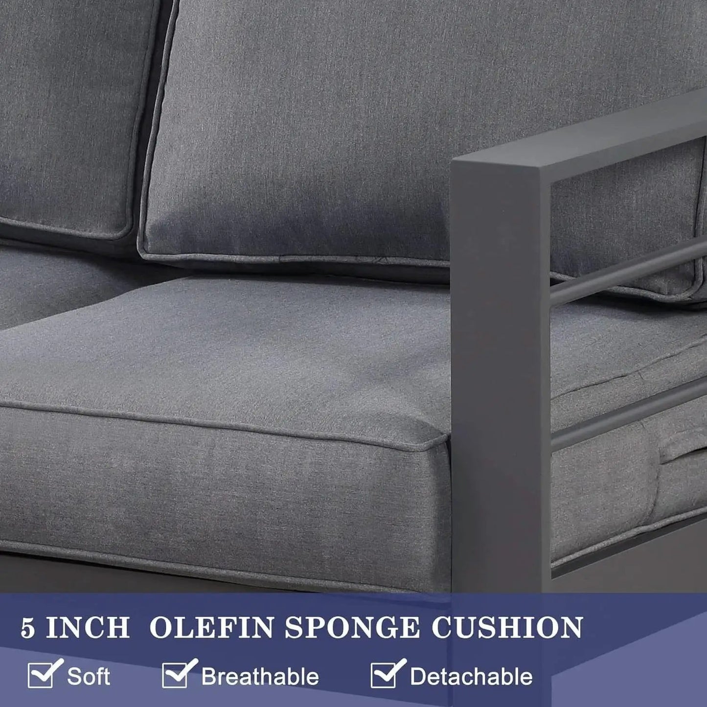 Modern Aluminum Outdoor Patio Furniture Set with Cushions from PriceLows™