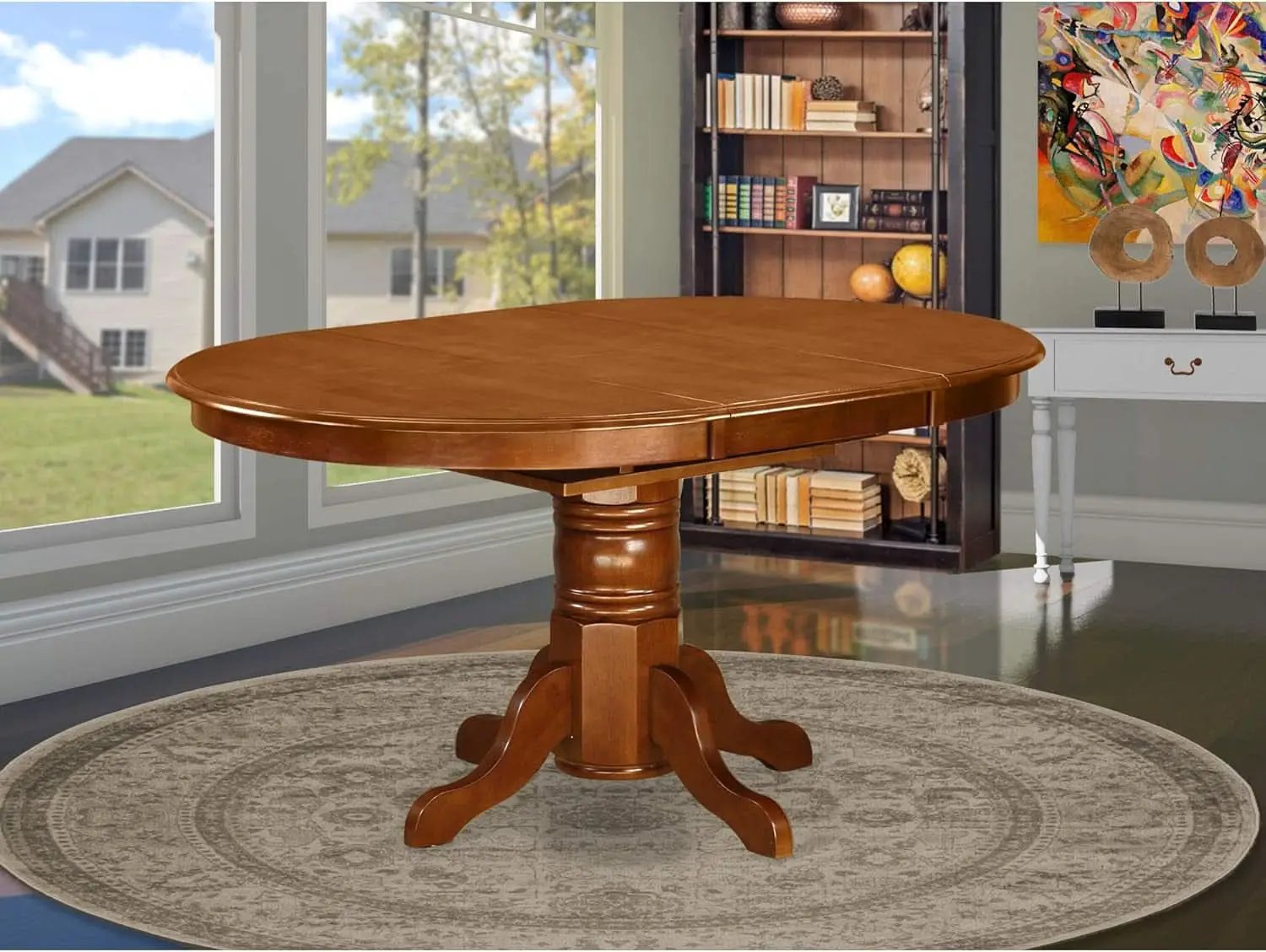 Oval Dining Table 42x60 Inch Butterfly Leaf Finish from PriceLows™