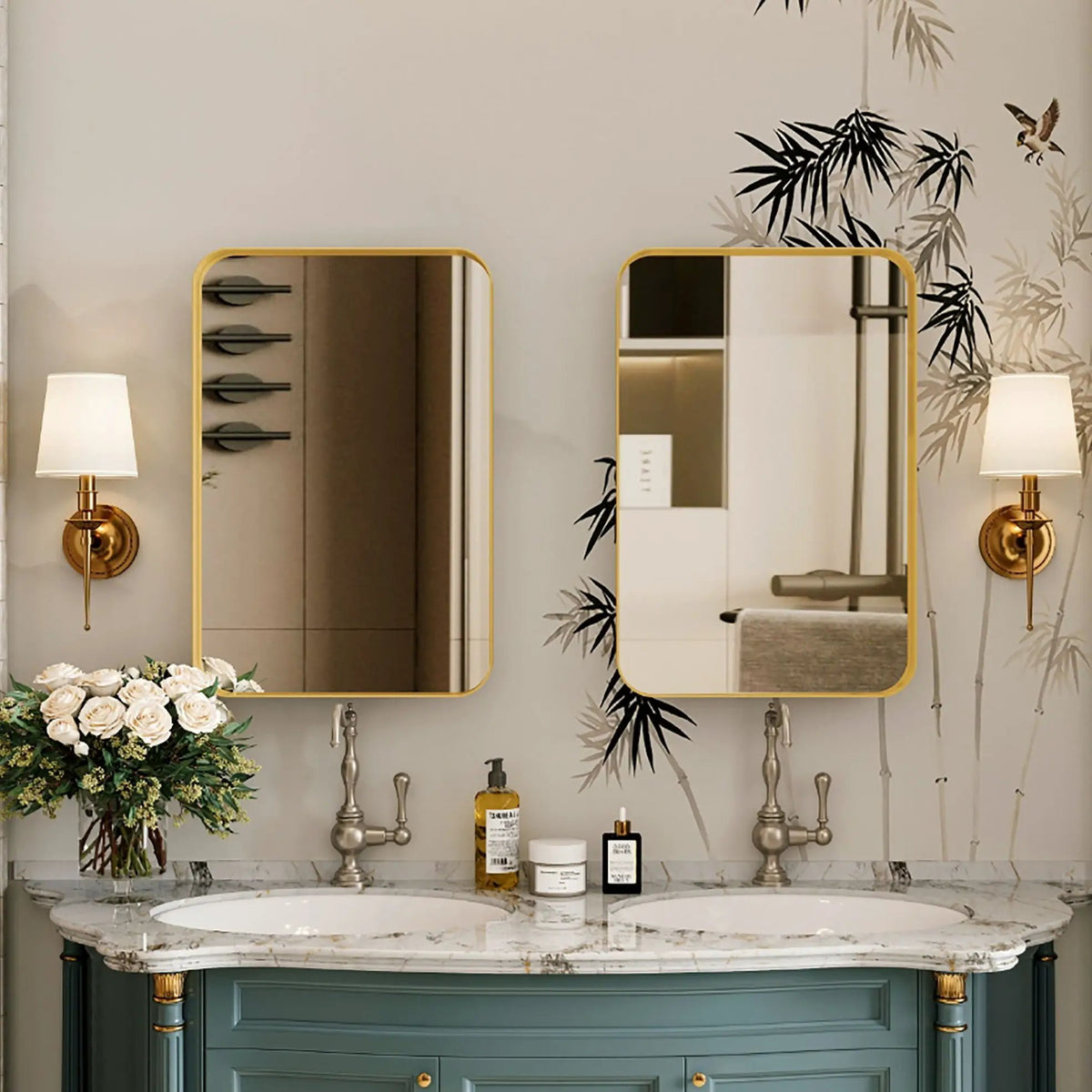 Recessed Medicine Cabinet | Metal Frame | Mirror | Adjustable Shelves