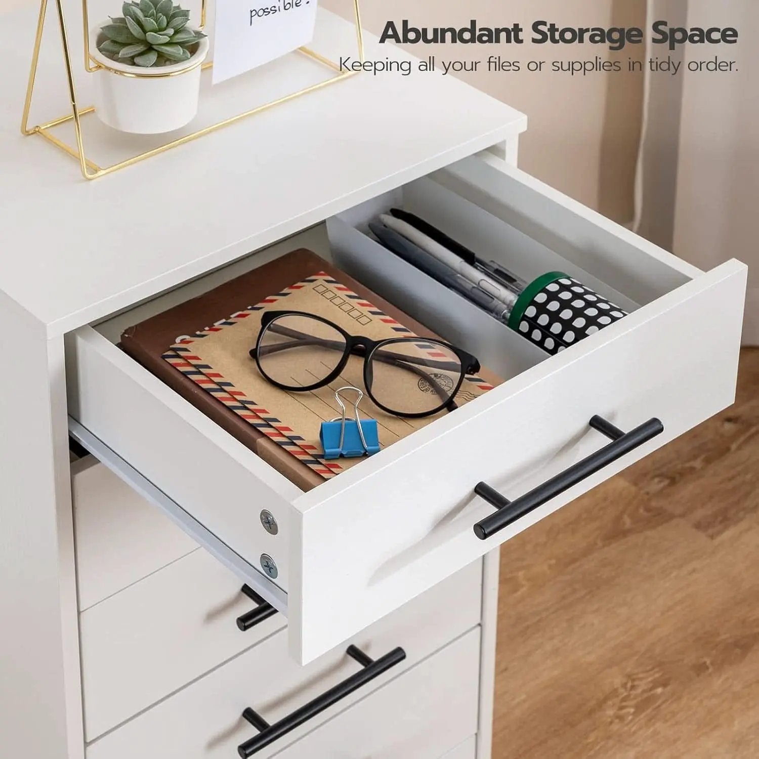 White 7 Drawer File Cabinet Storage For Home Office from PriceLows™