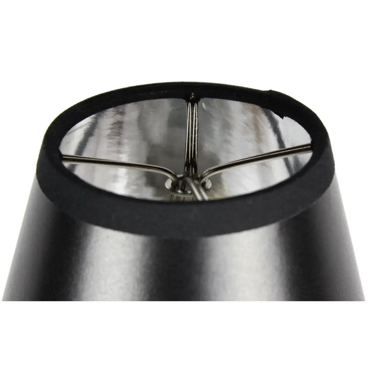 Chandelier Lampshade | Black Parchment | Silver Lined | 5X4 Inch Set of 6