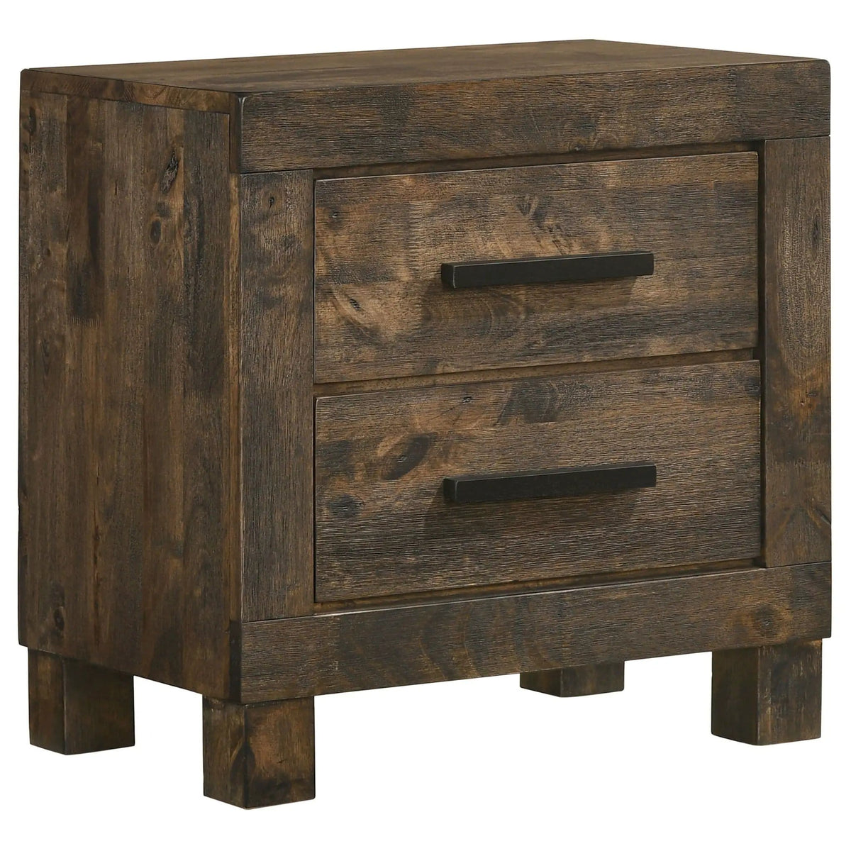 Woodmont 2-drawer Nightstand Rustic Golden | 23.25 x 15.5 x 24.25 in | Wood | Brown
