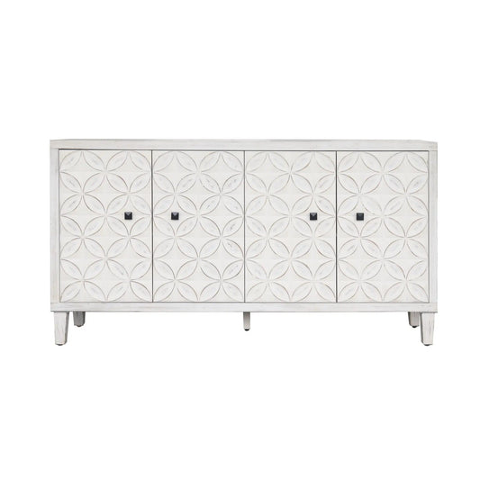 Accent Cabinet 4 Door Wooden Cabinet Sideboard Buffet Server Cabinet Storage | 59.84 x 15.75 x 31.5 in | Mdf | Dining Room