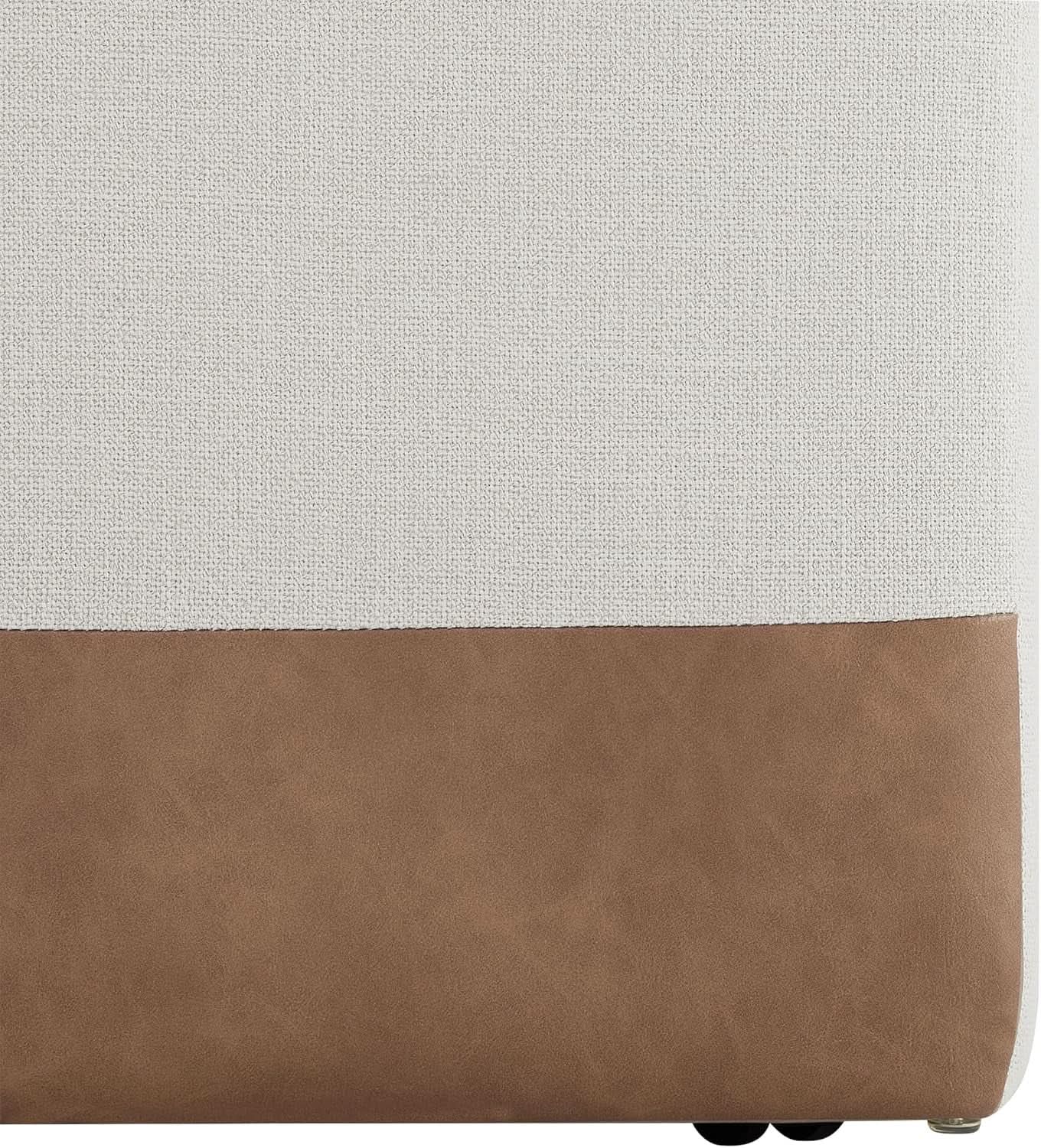 Rolling Dining Chair Set Of 2 With Casters Cognac Linen from PriceLows™