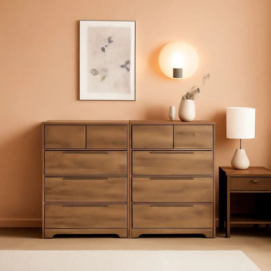 Rustic Brown 5 Drawer Dresser For Bedroom Organization from PriceLows™