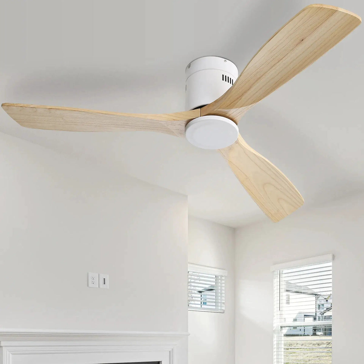 Low Profile Ceiling Fan | 52 Inch Span | 3 Blades | Noiseless Reversible DC Motor