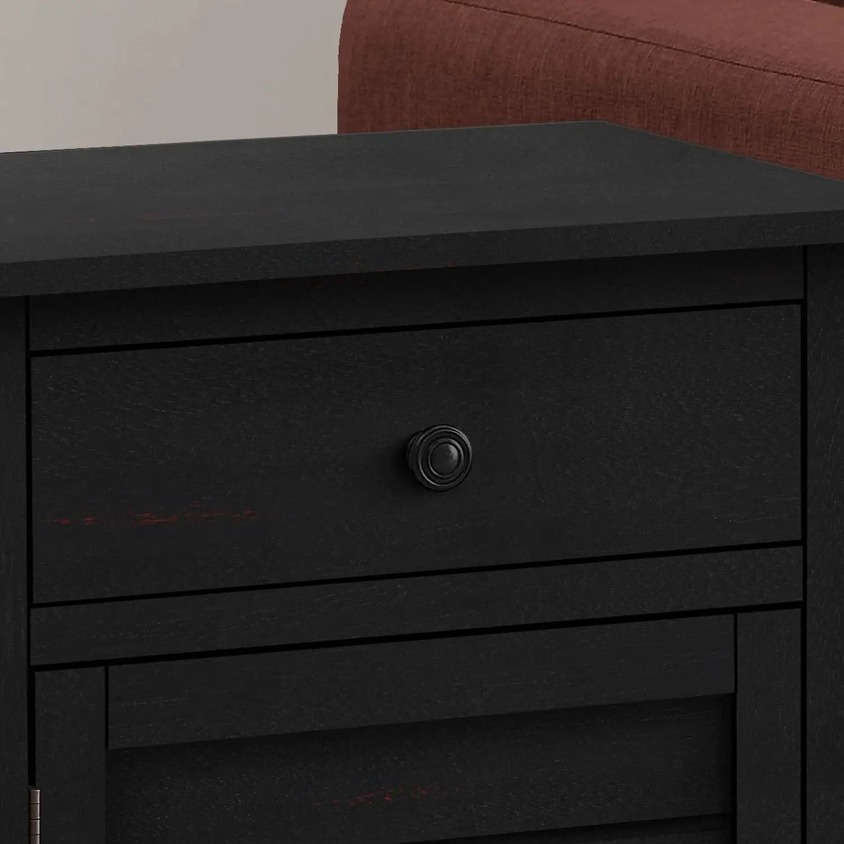 Accent Nightstand | Transitional Coastal Style | Storage Drawer | Spacious Tabletop