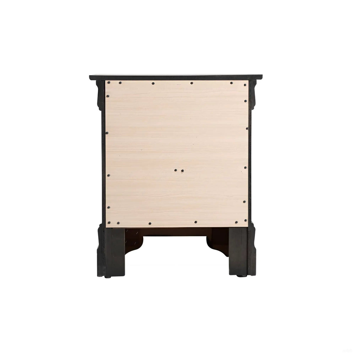 Traditional Bedroom Nightstand | Carved Bases | English Dovetailed Drawers | Metal Center Guides
