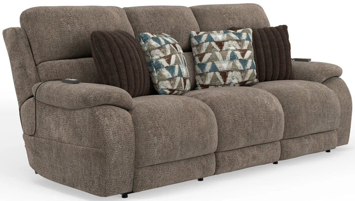 Joya Power Headrest Power LayFlat Reclining Sofa With CR3 Heat/Massage/Lumbar/ZG | 2 Pieces | Living Room Furniture | Living Room