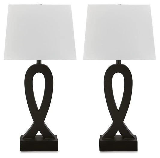 Markellton Poly Table Lamp (Set of 2) | 13.88 x 8.75 x 29.25 in | Home Furniture | Black