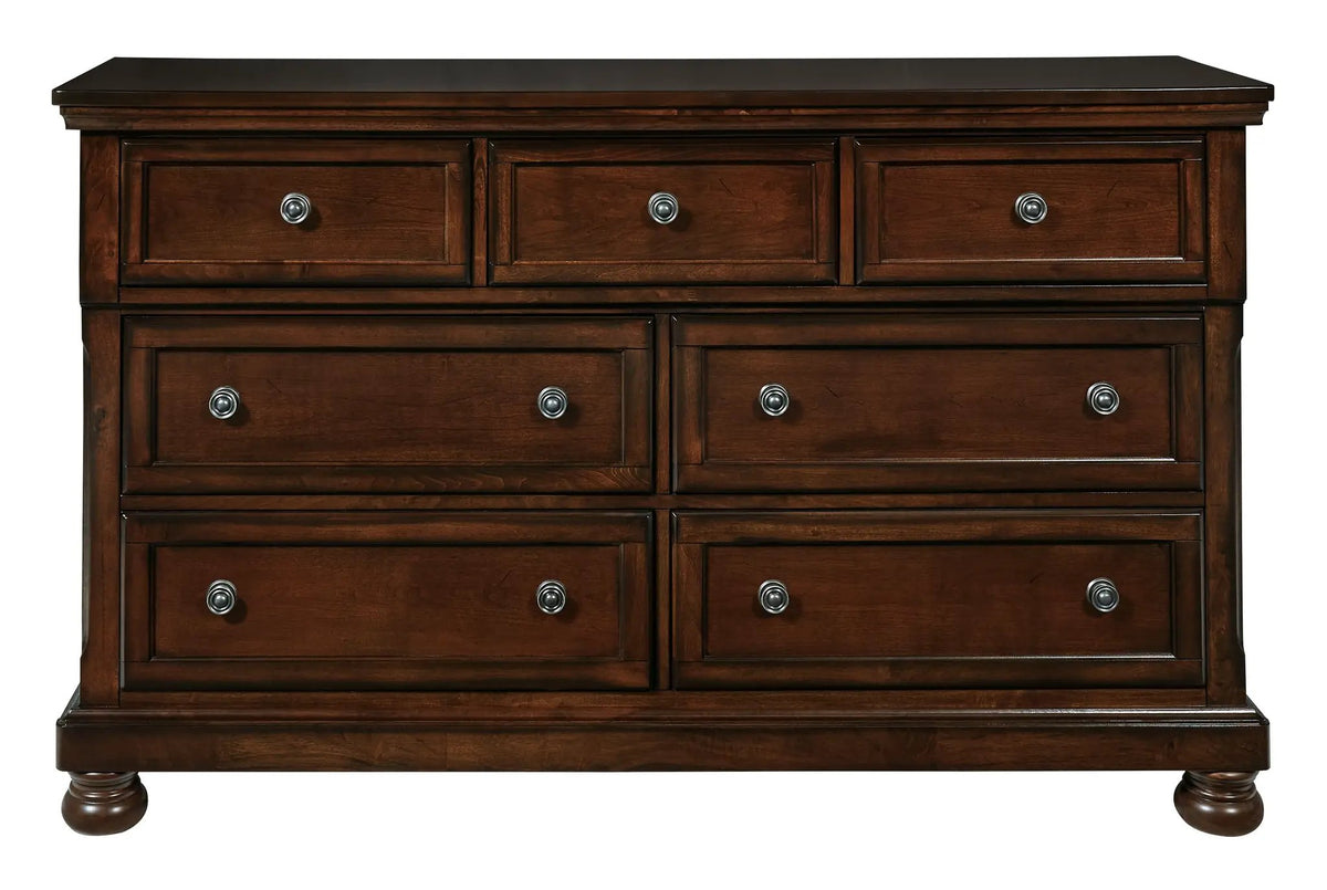 Porter Dresser | Inlaid Panels | Antiqued Hardware | Bun Feet
