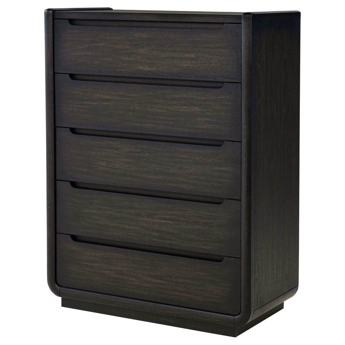 Leandro 5-drawer Bedroom Chest of Drawers Burnished | 40.25 x 19 x 52.75 in | 5-Drawer | Black
