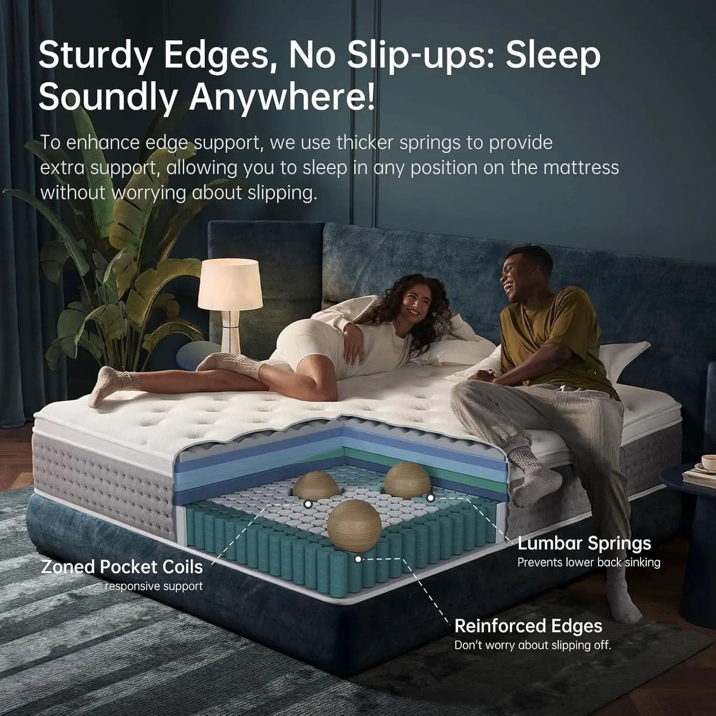 King Size Memory Foam Hybrid Mattress Fiberglass Free from PriceLows™