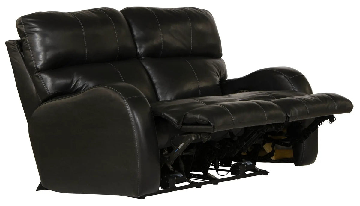 Power Reclining Loveseat | Lay Flat | Genuine Leather | 60 Inch