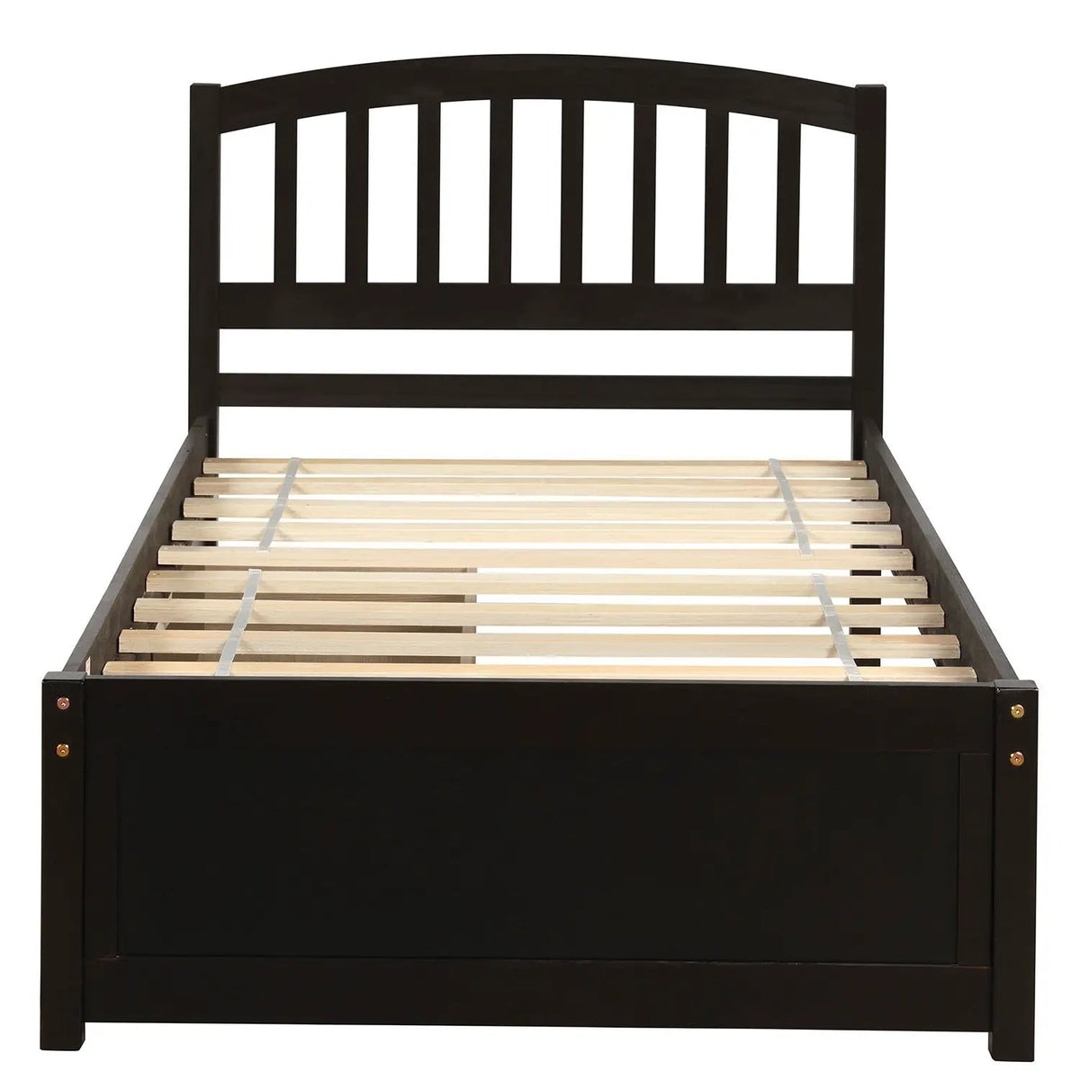 Platform Storage Bed | Wood Frame | Two Drawers | Headboard And Footboard