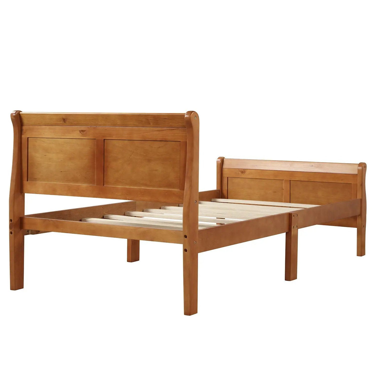 Wood Platform Bed Frame | Headboard Footboard | Wood Slat Support