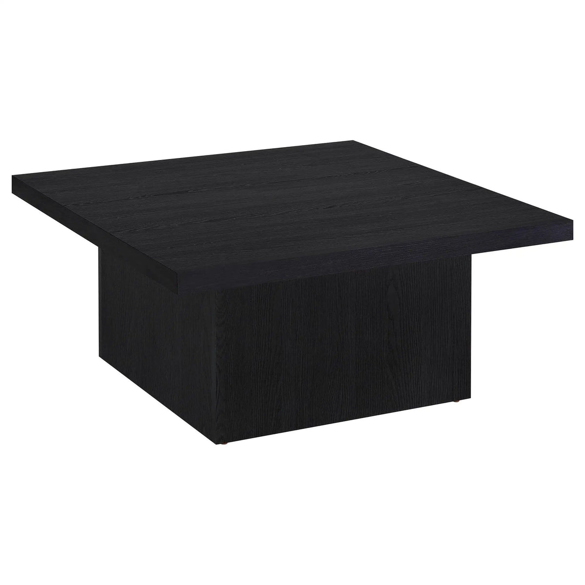 Devar Square Engineered Wood Cocktail Coffee Table | 35.5 x 35.5 x 16.25 in | Engineered Wood & Veneer | Black