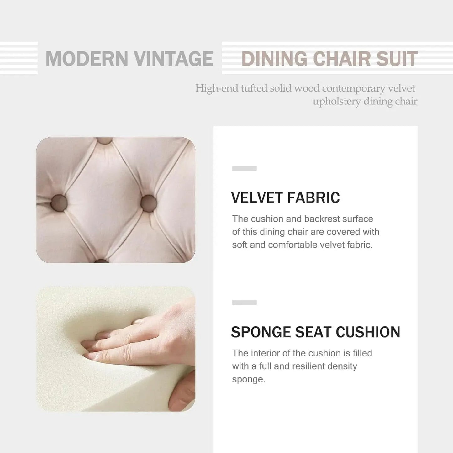 Velvet Dining Chairs Set Of 4 Beige With Ring Pull Trim from PriceLows™