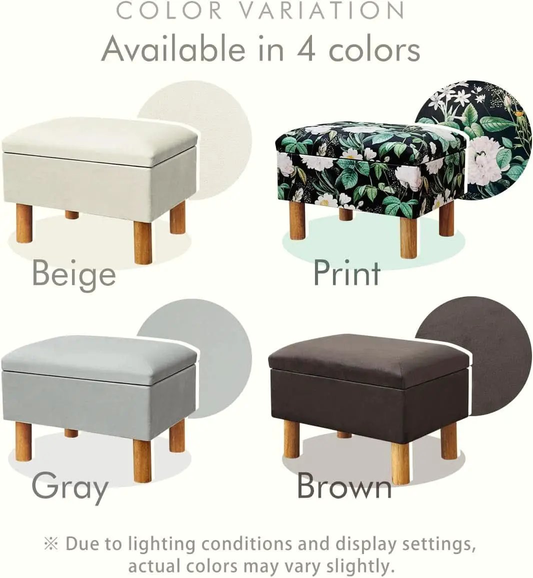 Multifunctional Storage Ottoman With Hidden Lid from PriceLows™