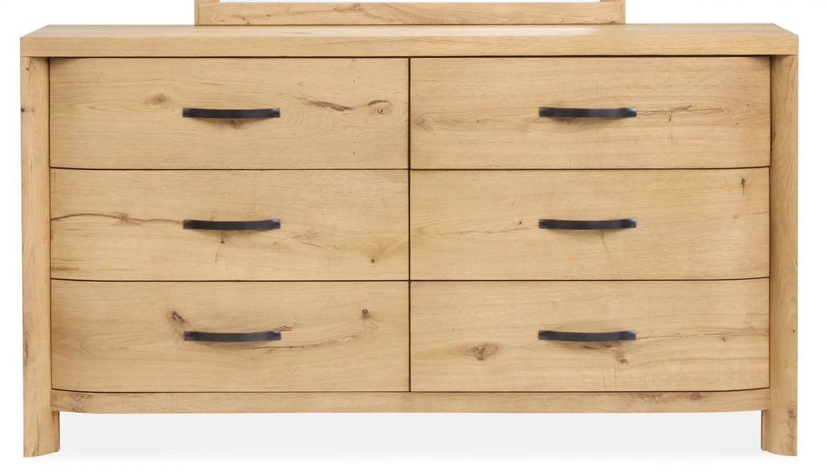 Laramie Double Drawer Dresser | 66 Inch Width | Bedroom Storage | 36 Inch Height