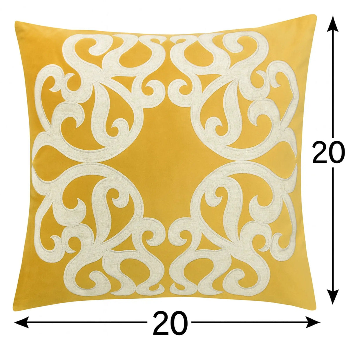 Pillow Cover | Vintage Vine Pattern | Hidden Zipper | Matching Back