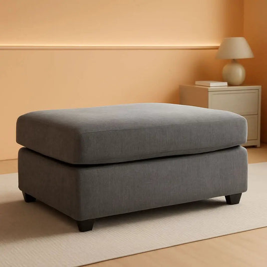 Stairatt Rectangular Gray Upholstered Ottoman Cushioned from PriceLows™