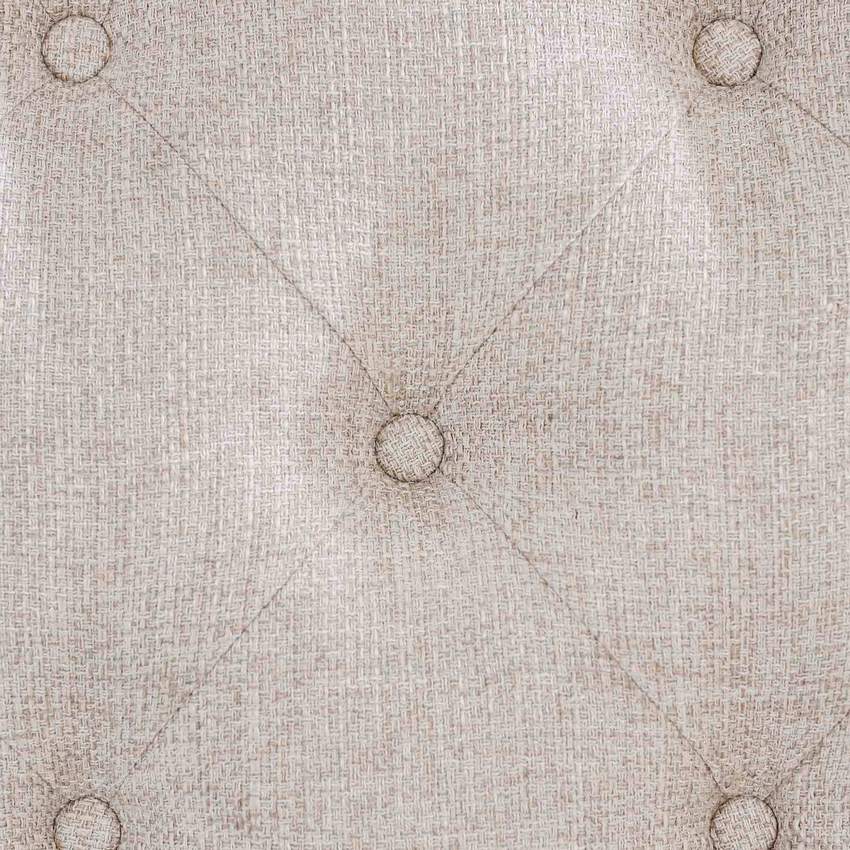 Sleigh Bed | Button Tufted Fabric Headboard | Footboard | Rustic Natural Tone