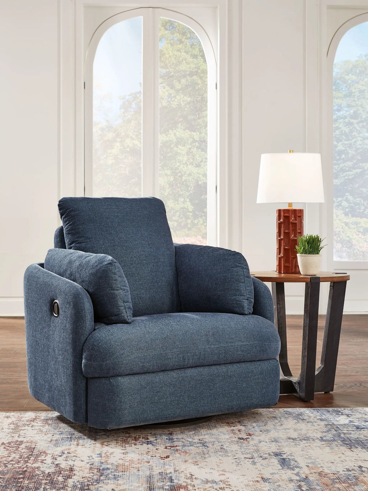 Modmax Swivel Glider Recliner | Cool Contemporary Look | Low-Maintenance Lounging | 41.38 Inch Length