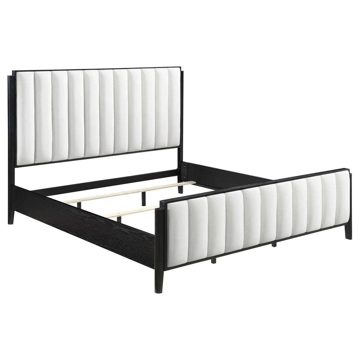 Brookmead 60-inch Upholstered Eastern King Bed | 80 x 85 x 60 in | Wood | Black