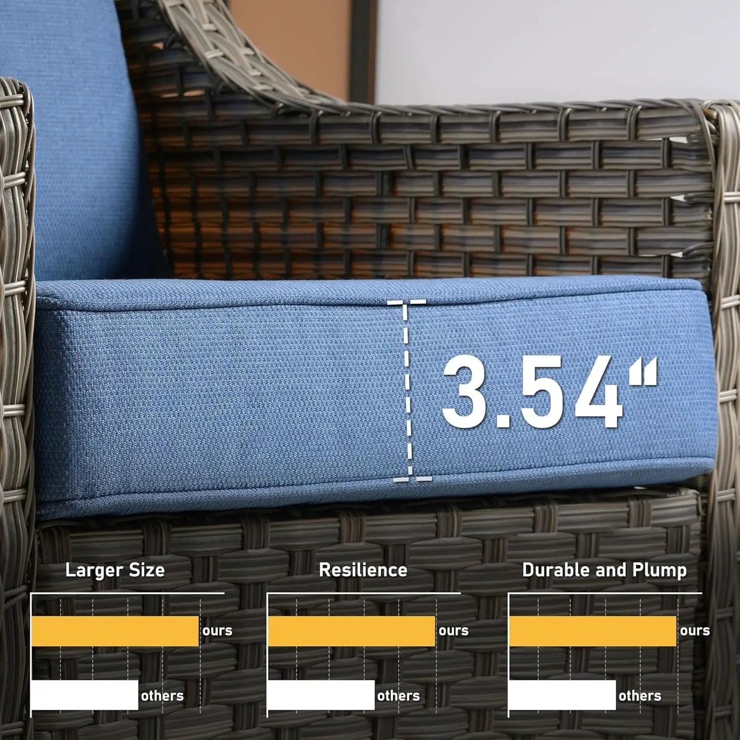 All Weather 5 Piece Outdoor Sofa Set with Swivel Rockers from PriceLows™