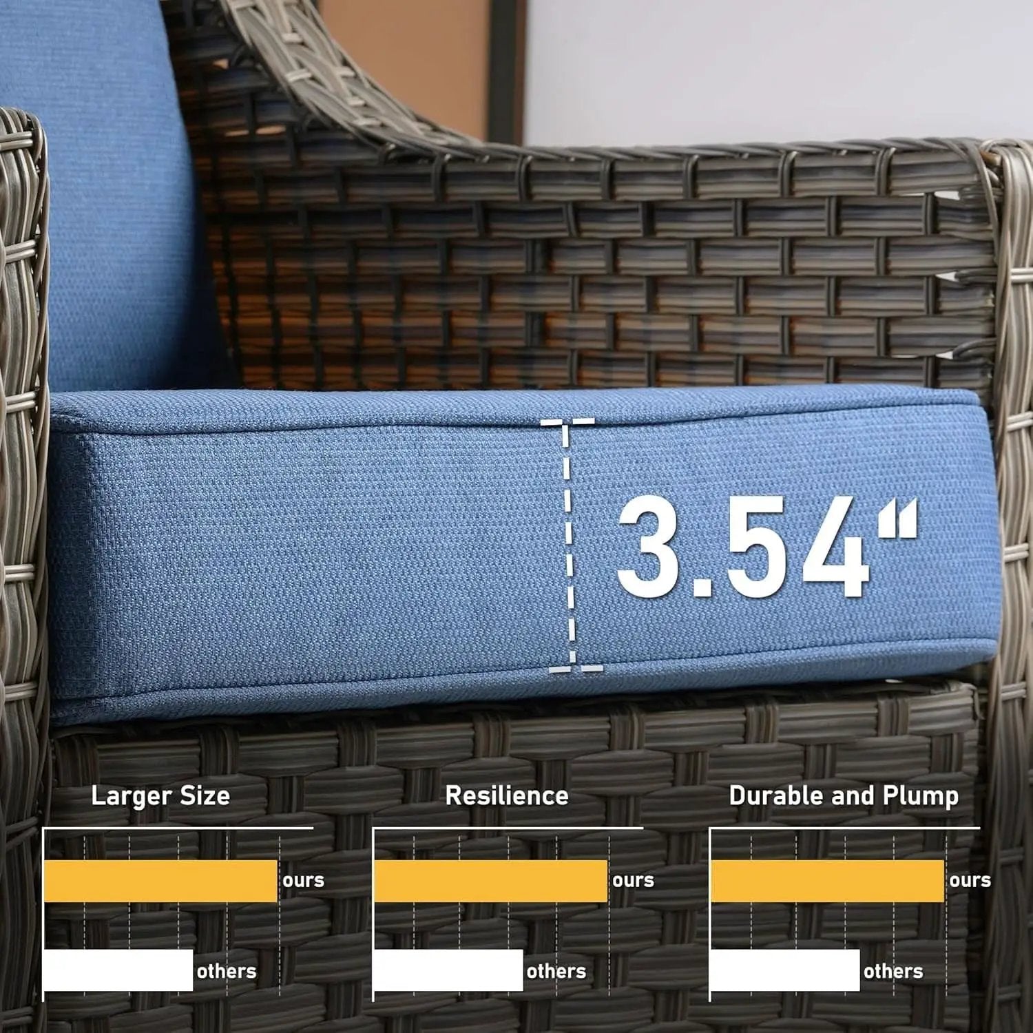 All Weather 5 Piece Outdoor Sofa Set with Swivel Rockers from PriceLows™