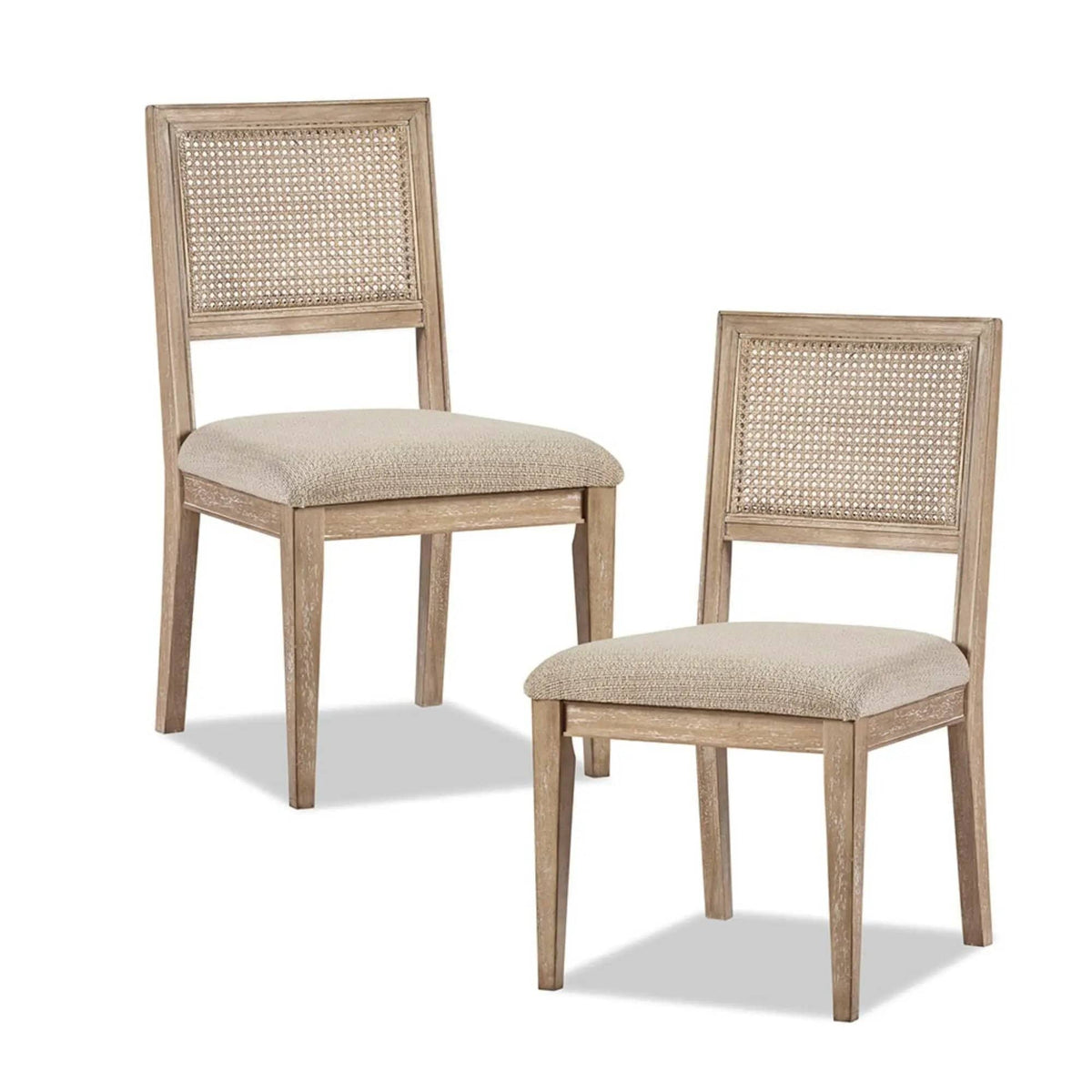 Modern Armless Dining Chair With Cane Back (Set of 2) | Chair Set | Solid Wood | Dining Room