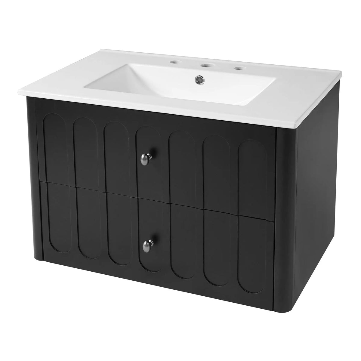 Floating Bathroom Vanity | Soft Close Drawers | Round Edge Basin