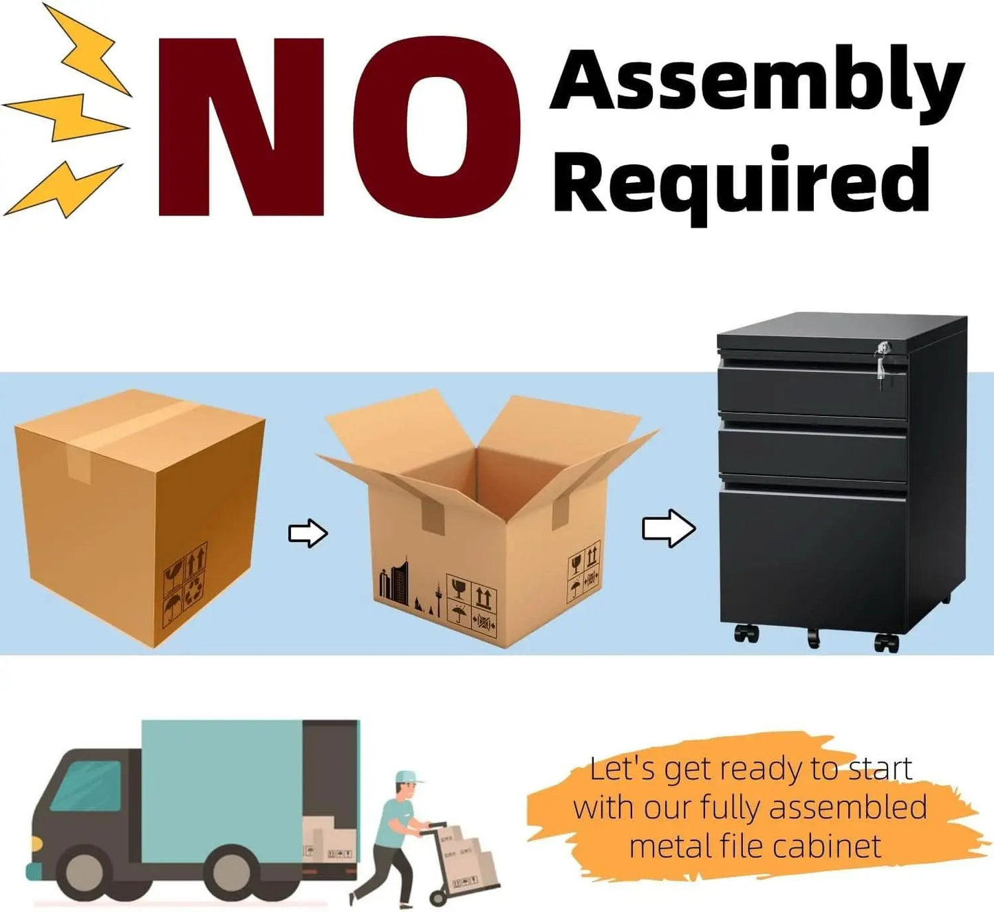 3 Drawer File Cabinet Under Desk Mobile Filing Cabinet With Lock For A4 Letter Legal Files Black from PriceLows™