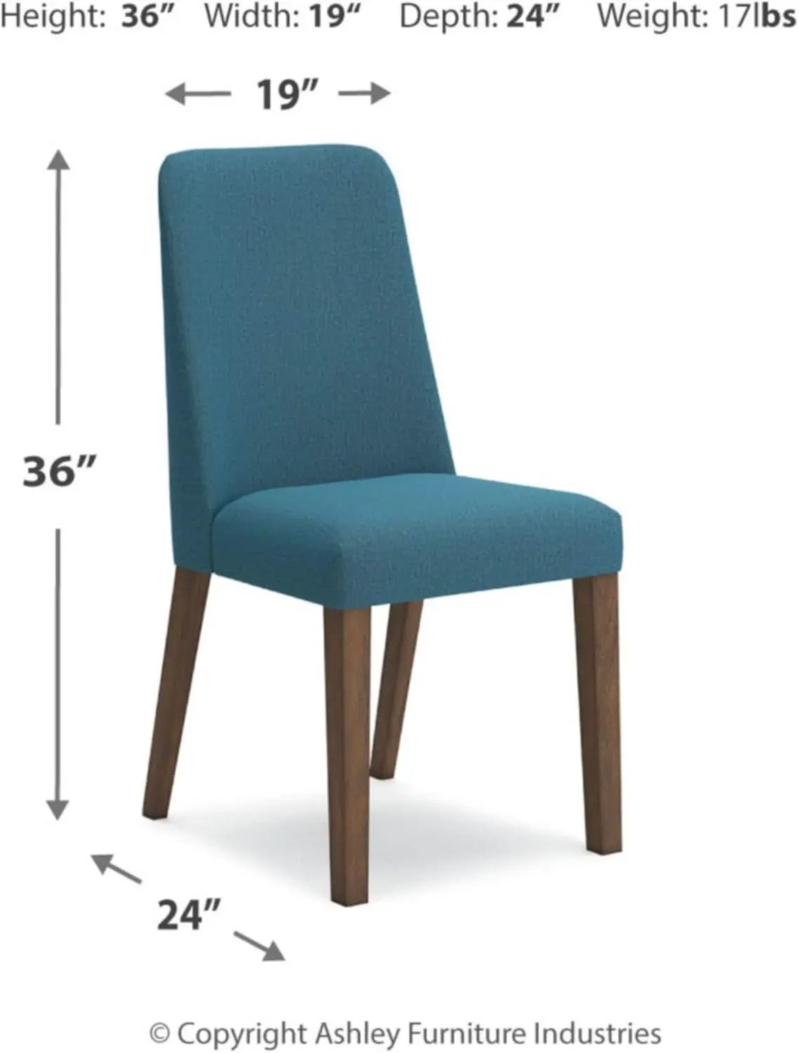 Upholstered Side Chair Set Blue And Brown Foam Cushioned from PriceLows™