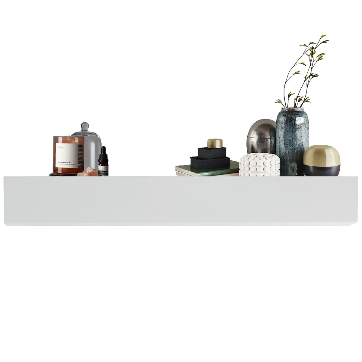 Fireplace Mantel Floating Shelf | 50 Lb Heavy Duty | Rustic Modern