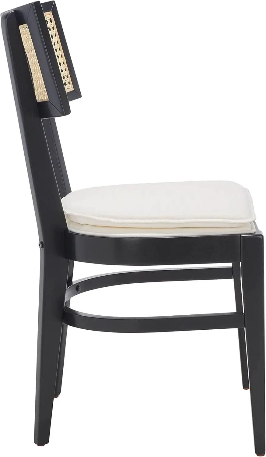 Galway Coastal Dining Chair Black Frame Cane Seat Cushion from PriceLows™