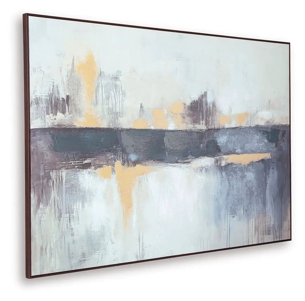 Gatesford Wall Art | 71.88 x 1.5 x 48 in | Home Furniture | Blue / White / Tan