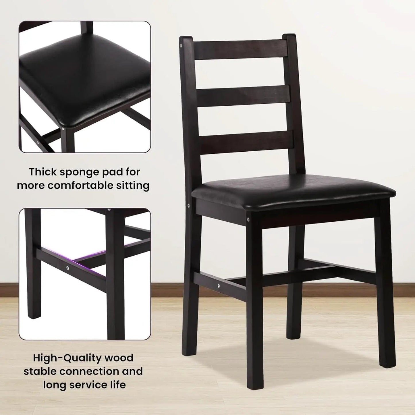 Brown Premium Five Piece Dining Table Set Apartment from PriceLows™