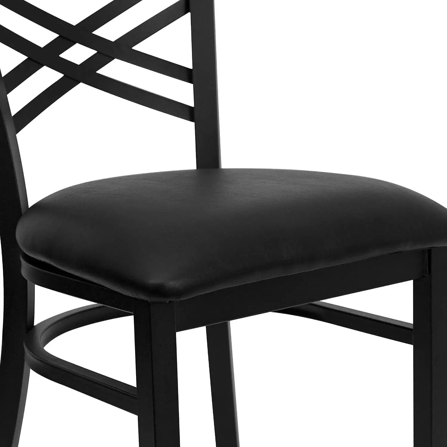 Hercules Series X Back Metal Armless Dining Chairs Black from PriceLows™