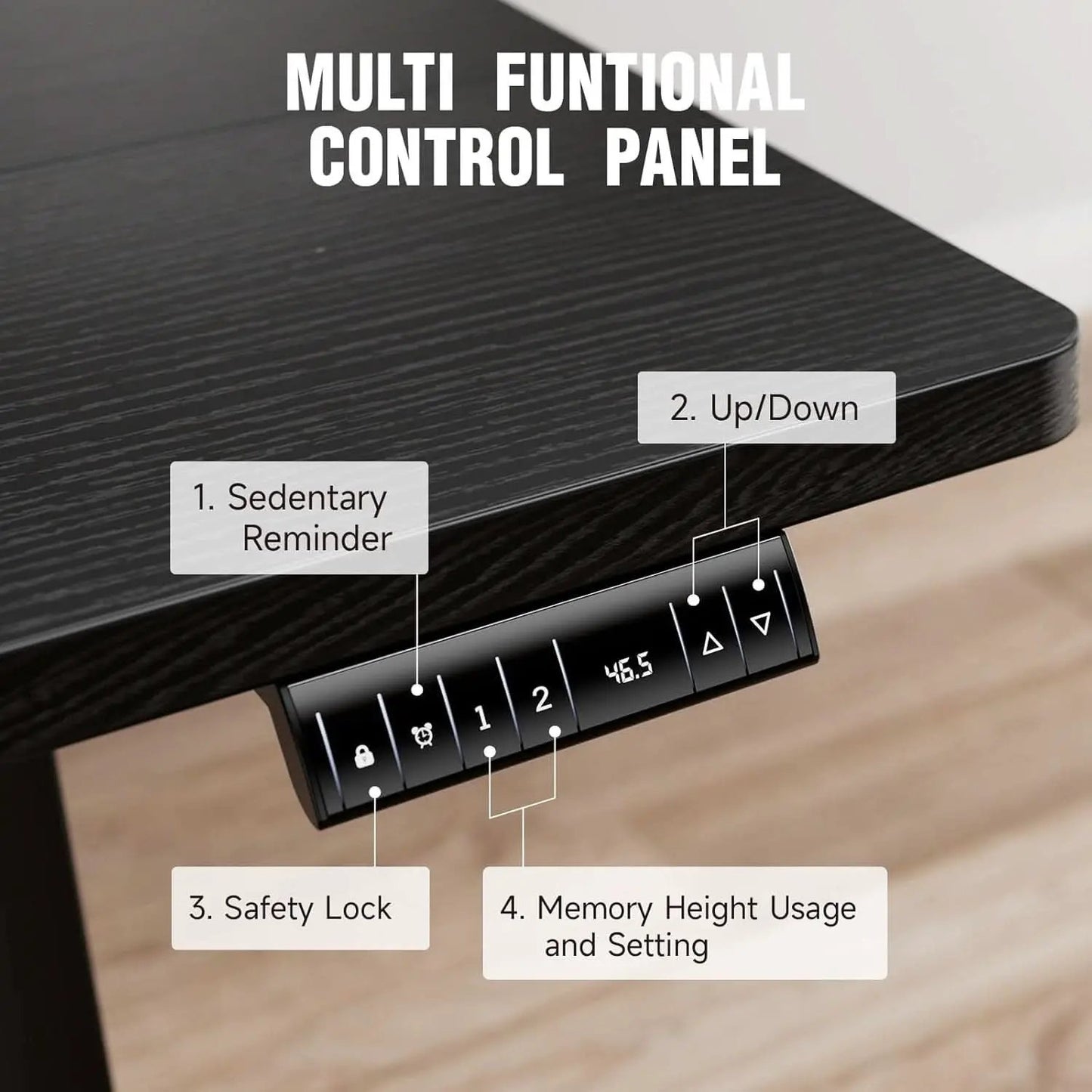 47.2 Inches Electric Standing Desk Height Adjustable from PriceLows™