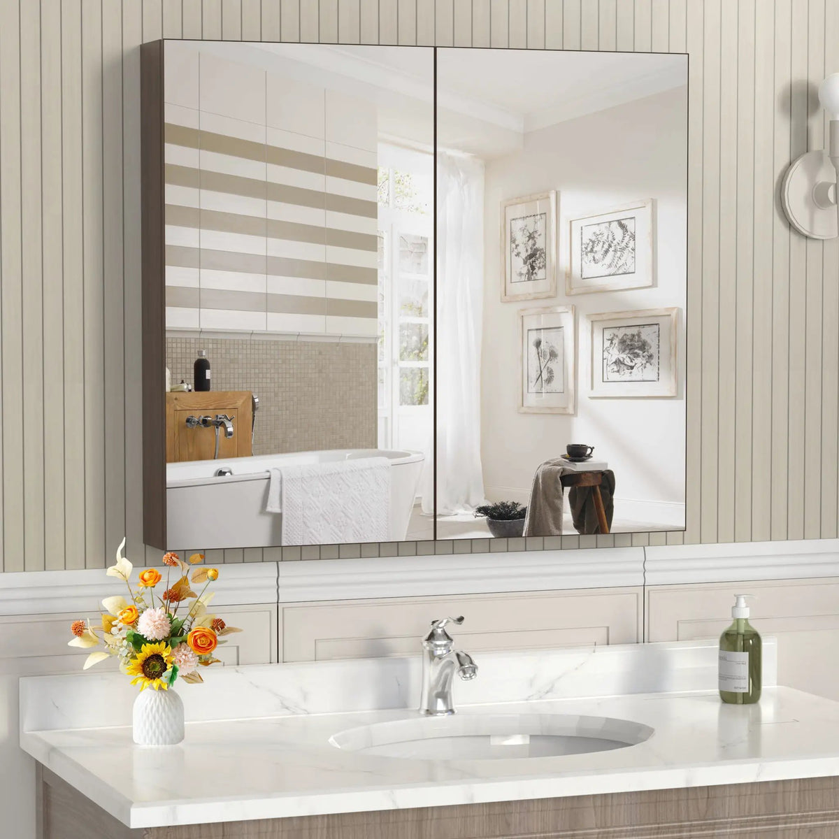 Bathroom Medicine Cabinet | Aluminum Alloy Body | Adjustable Shelves