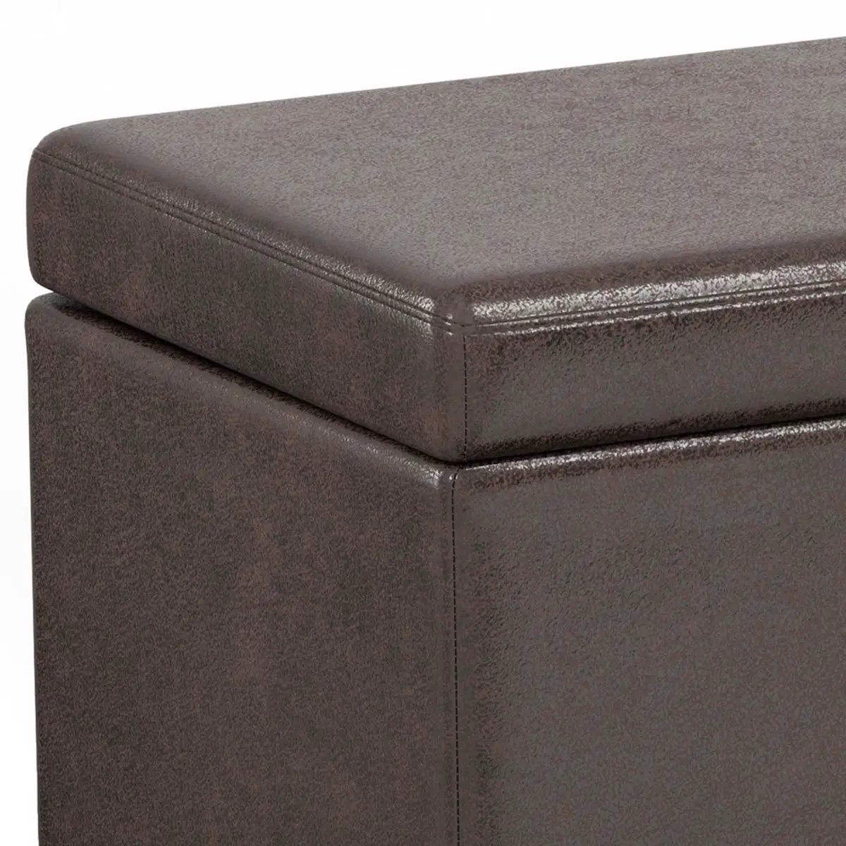 Storage Ottoman Bench | Solid Wood Frame | High Density Foam