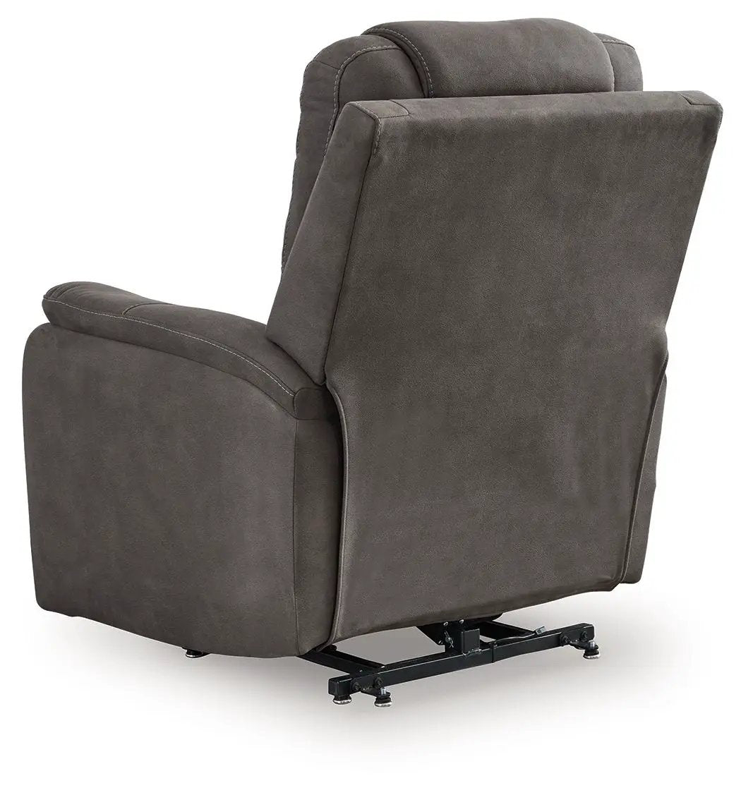 Snowfield Power Lift Recliner | Gunmetal | 25 Inch Arm Height | 21 Inch Seat Depth