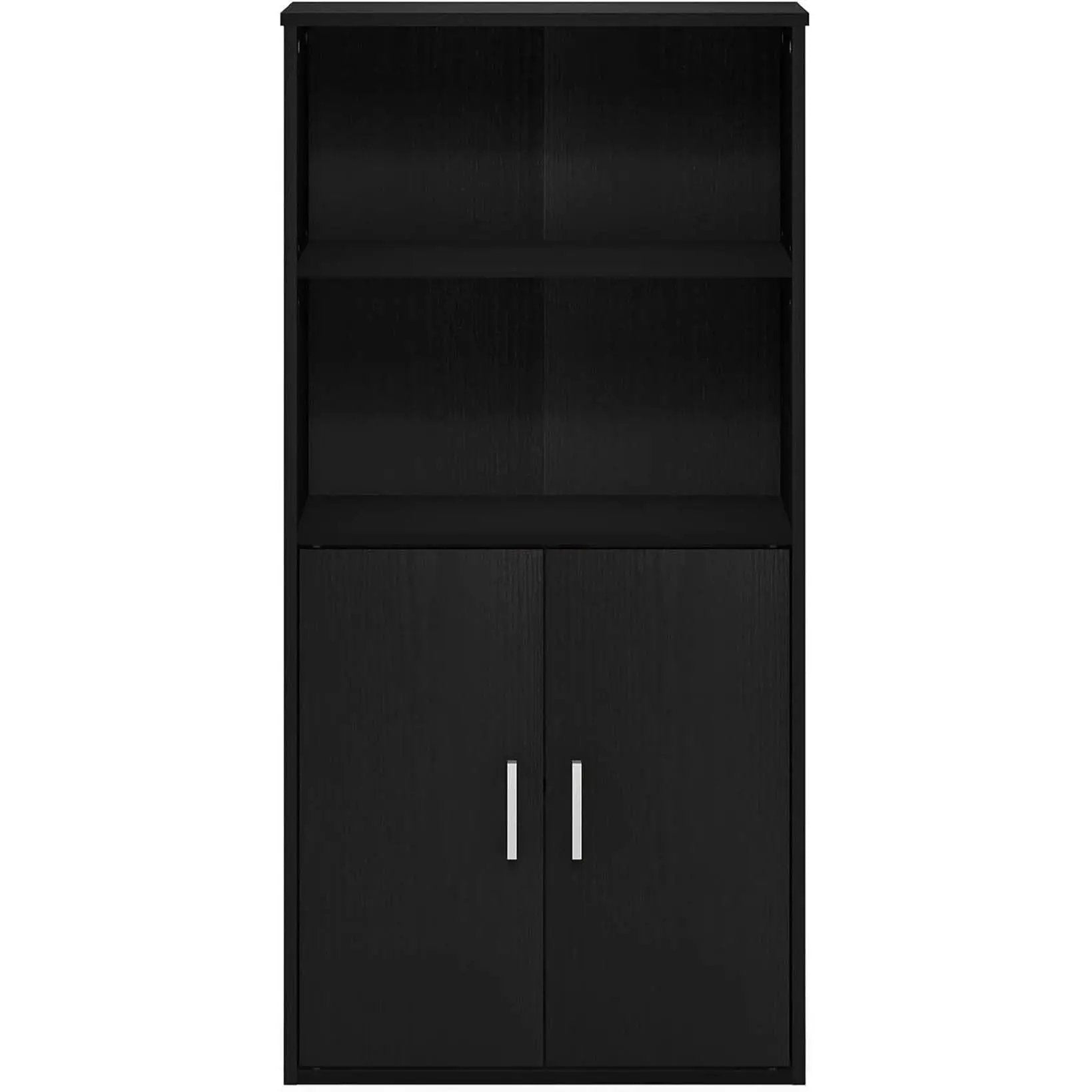 Pasir 4 Tier Storage Bookcase Black Oak Adjustable Shelves from PriceLows™