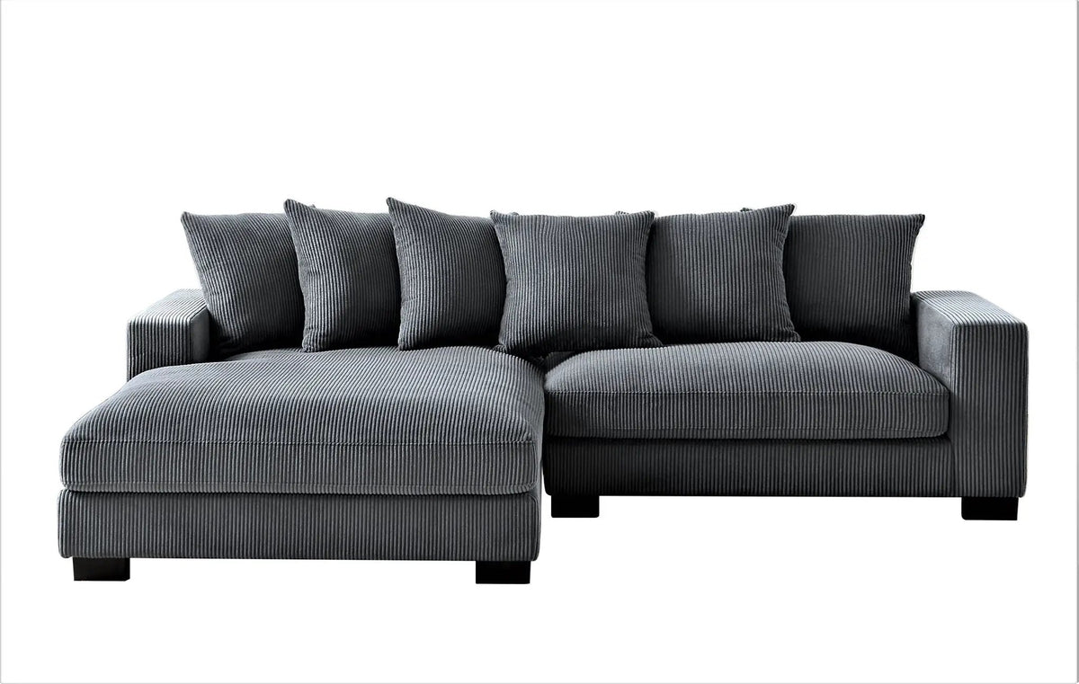 Luxe Oversized Sectional Sofa | 2 Piece L Shaped Couch | Chaise Included | Deep-Seated Design
